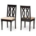 thumbnail image 1 of Baxton Studio Cherese Sand and Brown Finished Wood 2-Piece Dining Chair Set, 1 of 8