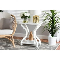 Baxton Studio Cianna Classic and Traditional White Wood End Table