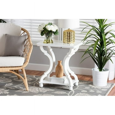 Baxton Studio Cianna Classic and Traditional White Wood End Table