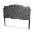 thumbnail image 1 of Baxton Studio Clovis Gray Velvet Fabric Upholstered King Size Headboard, 1 of 7