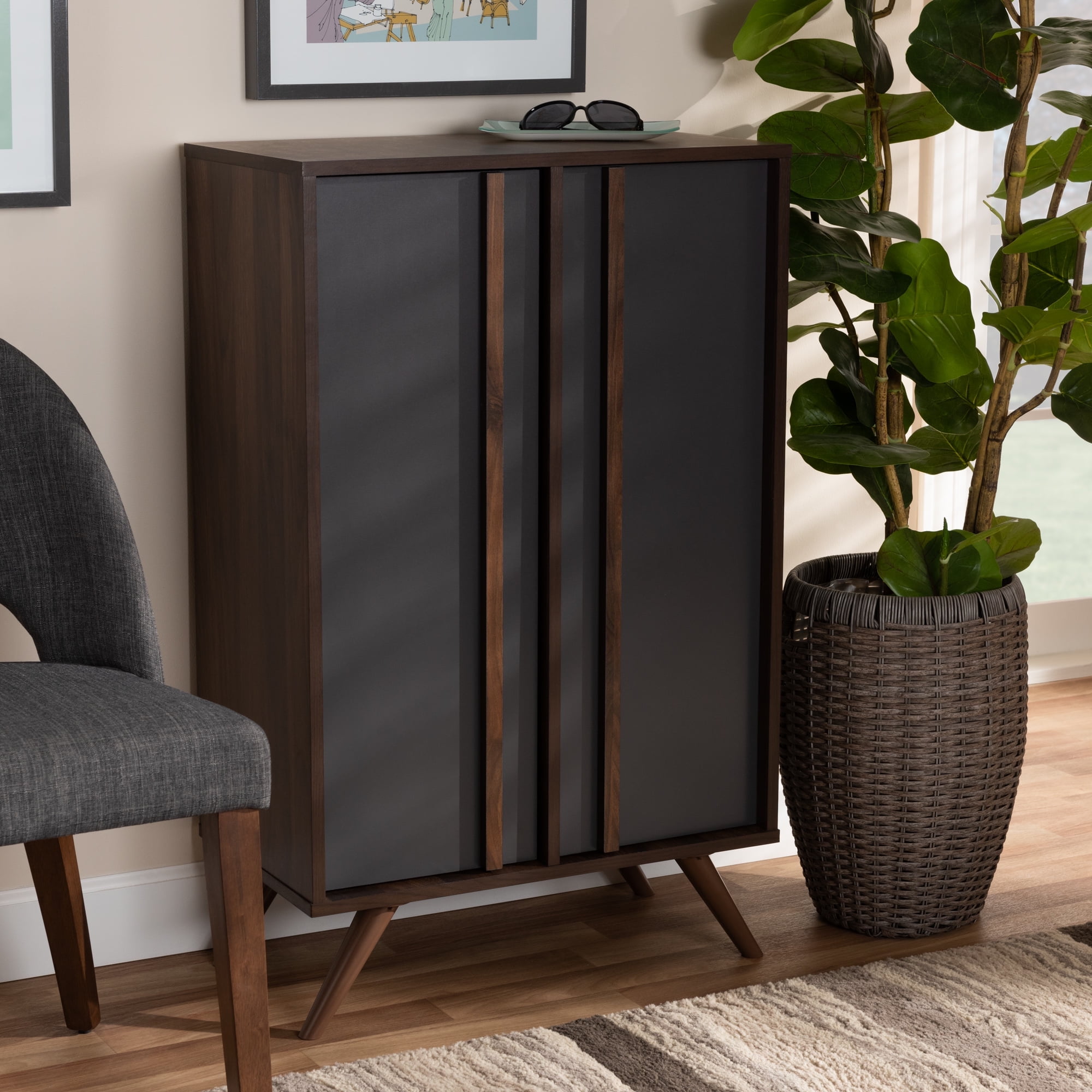 Amazon.com: Baxton Studio SC865512-Dirty Oak Shoe Storage