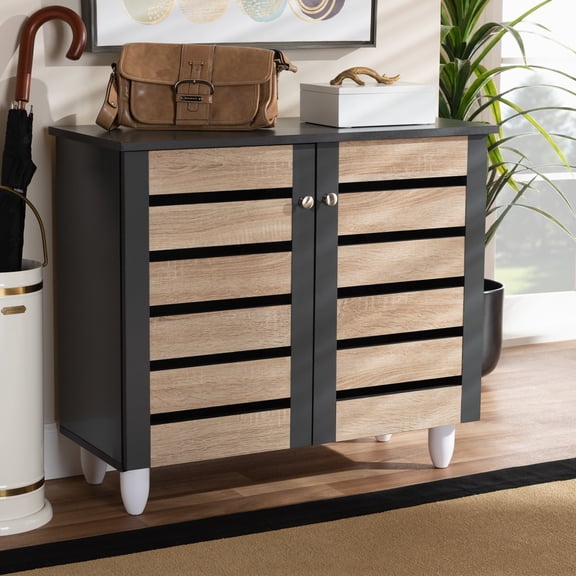 Baxton Studio Contemporary Shoe Storage Cabinet