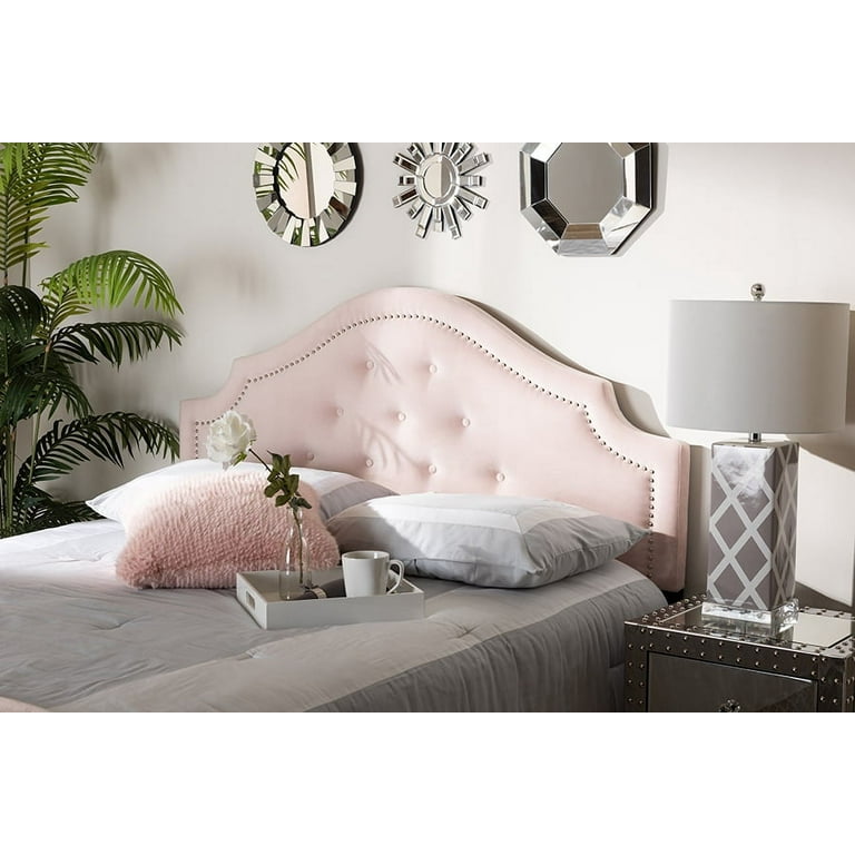 Baxton Studio Cora Modern and Contemporary Light Pink Velvet