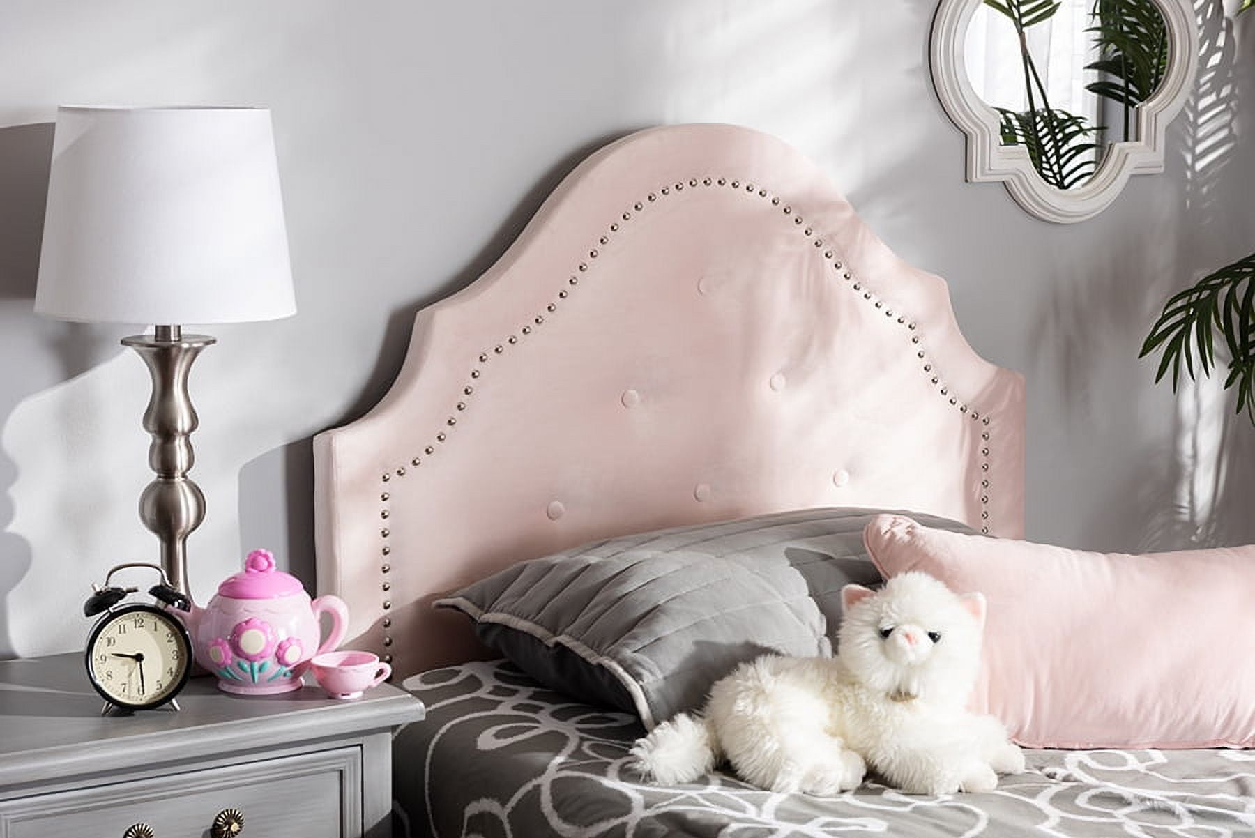 Baxton Studio Cora Modern and Contemporary Light Pink Velvet