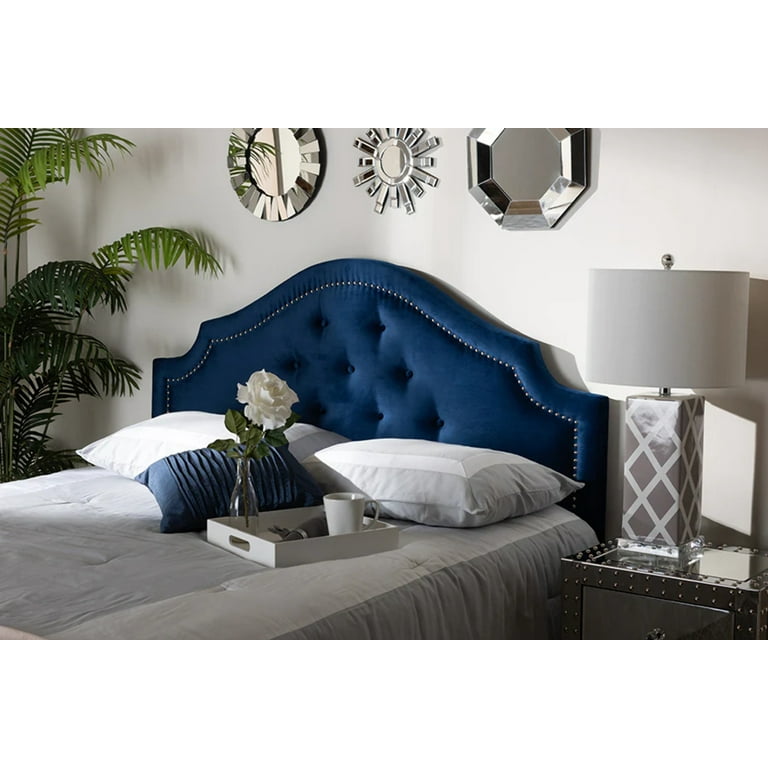 Royal blue upholstered hot sale headboard