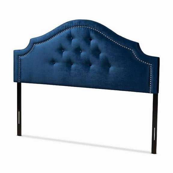 Baxton Studio Cora Modern and Contemporary Royal Blue Velvet Fabric Upholstered Queen Size Headboard,Wholesale Interiors