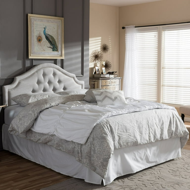 Baxton Studio Cora Modern and Contemporary Grayish Beige Fabric Upholstered Queen Size Headboard Baxton Studio Cora Modern and Contemporary Grayish Beige Fabric Upholstered Queen Size Headboard