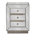 thumbnail image 1 of Baxton Studio Currin Contemporary Mirrored 3-Drawer End Table, 1 of 6