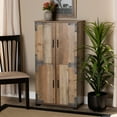 thumbnail image 1 of Baxton Studio Cyrille Modern and Contemporary Farmhouse Rustic Finished Wood 4-Door Shoe Cabinet, 1 of 10