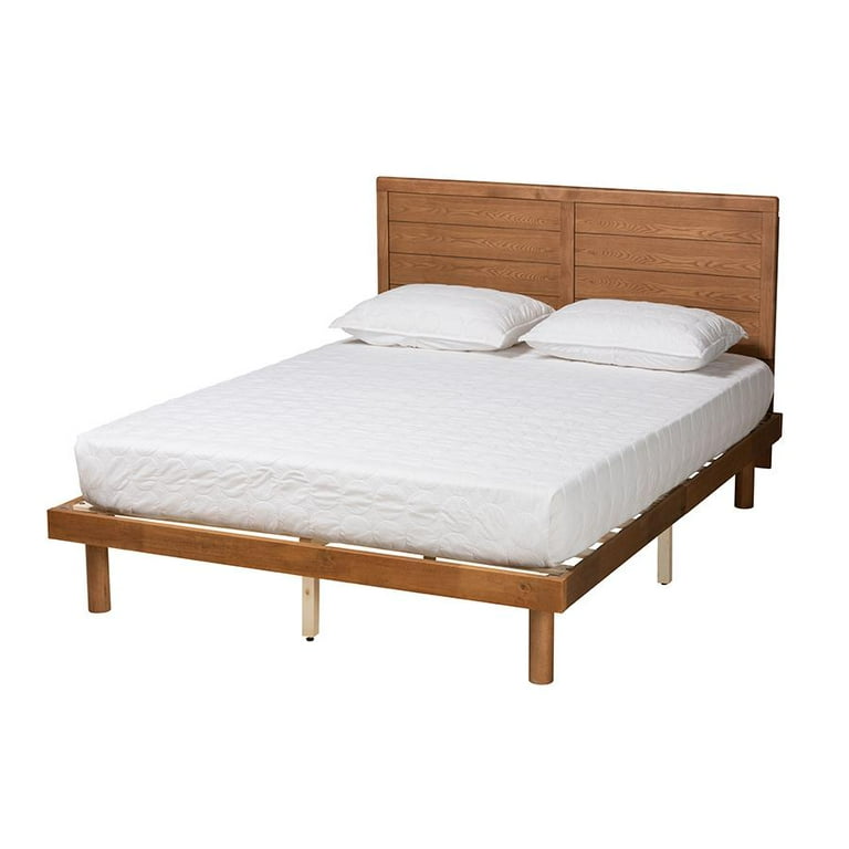 Baxton Studio Daina Mid-Century Modern Ash Walnut Finished Wood King Size Platform Bed Baxton Studio Daina Mid-Century Modern Ash Walnut Finished Wood King Size Platform Bed