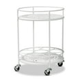 thumbnail image 1 of Baxton Studio Dallan Modern Industrial White Metal 2-Tier Kitchen Cart, 1 of 7