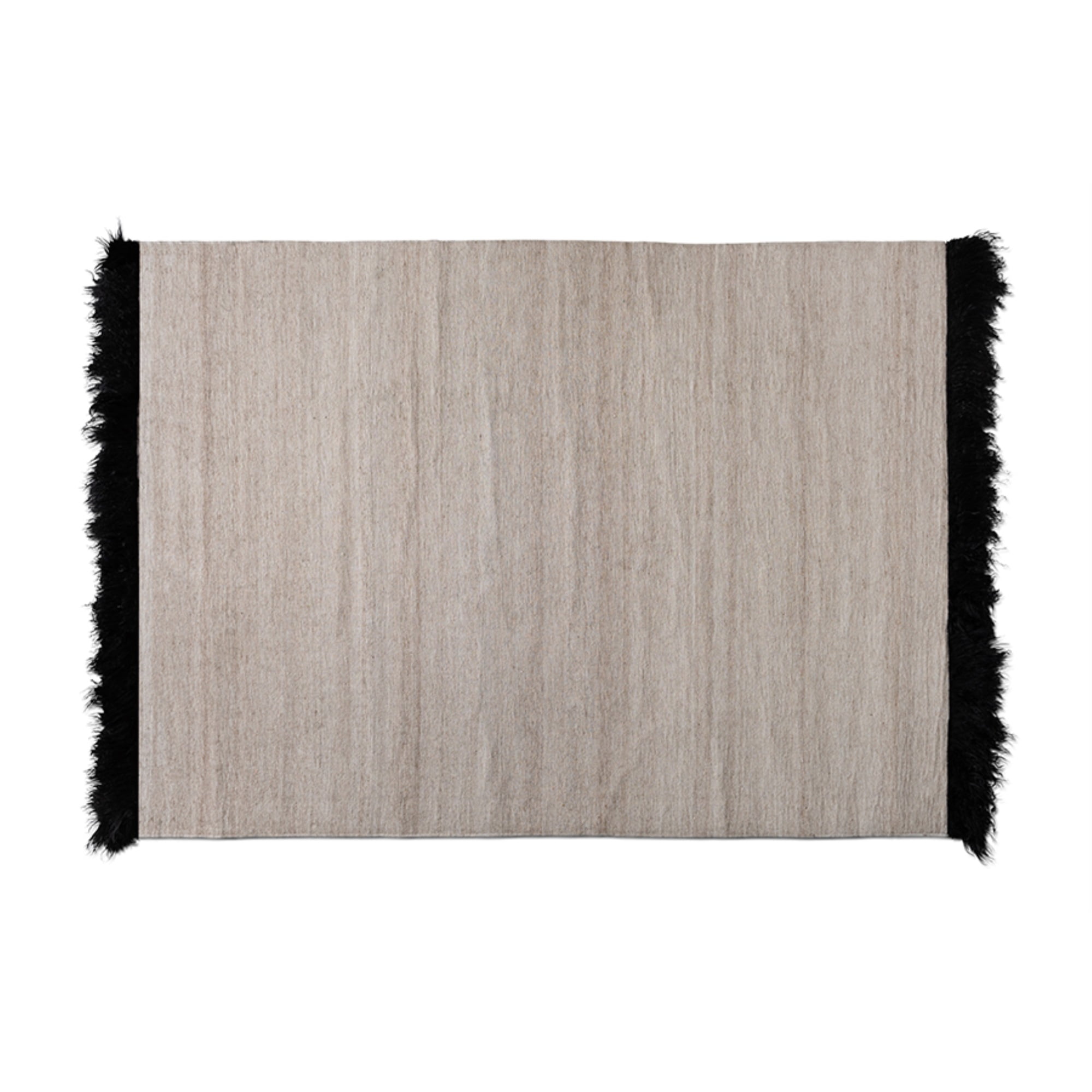 Dalston Beige and Black Handwoven Wool Area Rug