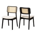 thumbnail image 1 of Baxton Studio Dannon Cream Fabric and Black Wood 2-Piece Dining Chair Set, 1 of 9