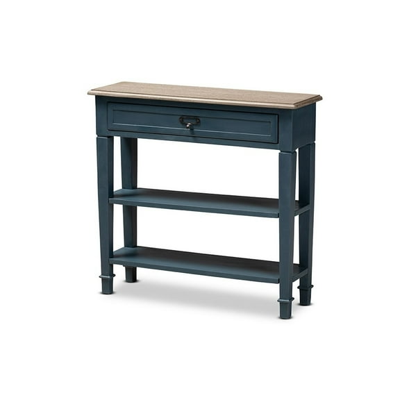 Baxton Studio Dauphine French Provincial Blue Spruce Fiinished Wood Accent Console Table