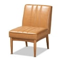 thumbnail image 1 of Baxton Studio Daymond Mid-Century Modern Tan Faux Leather Upholstered and Walnut Brown Finished Wood Dining Chair, 1 of 7