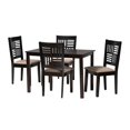 thumbnail image 1 of Baxton Studio Deanna Beige Fabric and Dark Brown Wood 5-Piece Dining Set, 1 of 14