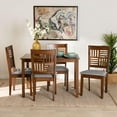 thumbnail image 1 of Baxton Studio Deanna Modern Grey Fabric and Walnut Brown Finished Wood 5-Piece Dining Set, 1 of 10