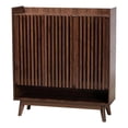 thumbnail image 1 of Baxton Studio Delaire 8-Shelf Wood Shoe Cabinet in Walnut Brown, 1 of 11