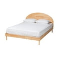 thumbnail image 1 of Baxton Studio Denton Japandi Natural Brown Finished Wood Queen Size Platform Bed, 1 of 18