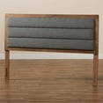 thumbnail image 1 of Baxton Studio Dexter Modern and Contemporary Dark Grey Fabric Upholstered and Walnut Brown Finished Wood Queen Size Headboard, 1 of 9