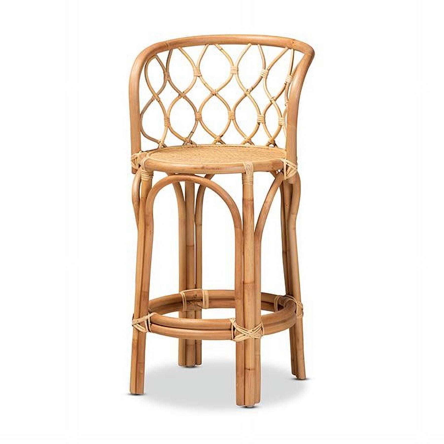 Diana Handmade Bohemian Natural Rattan Counter Stool