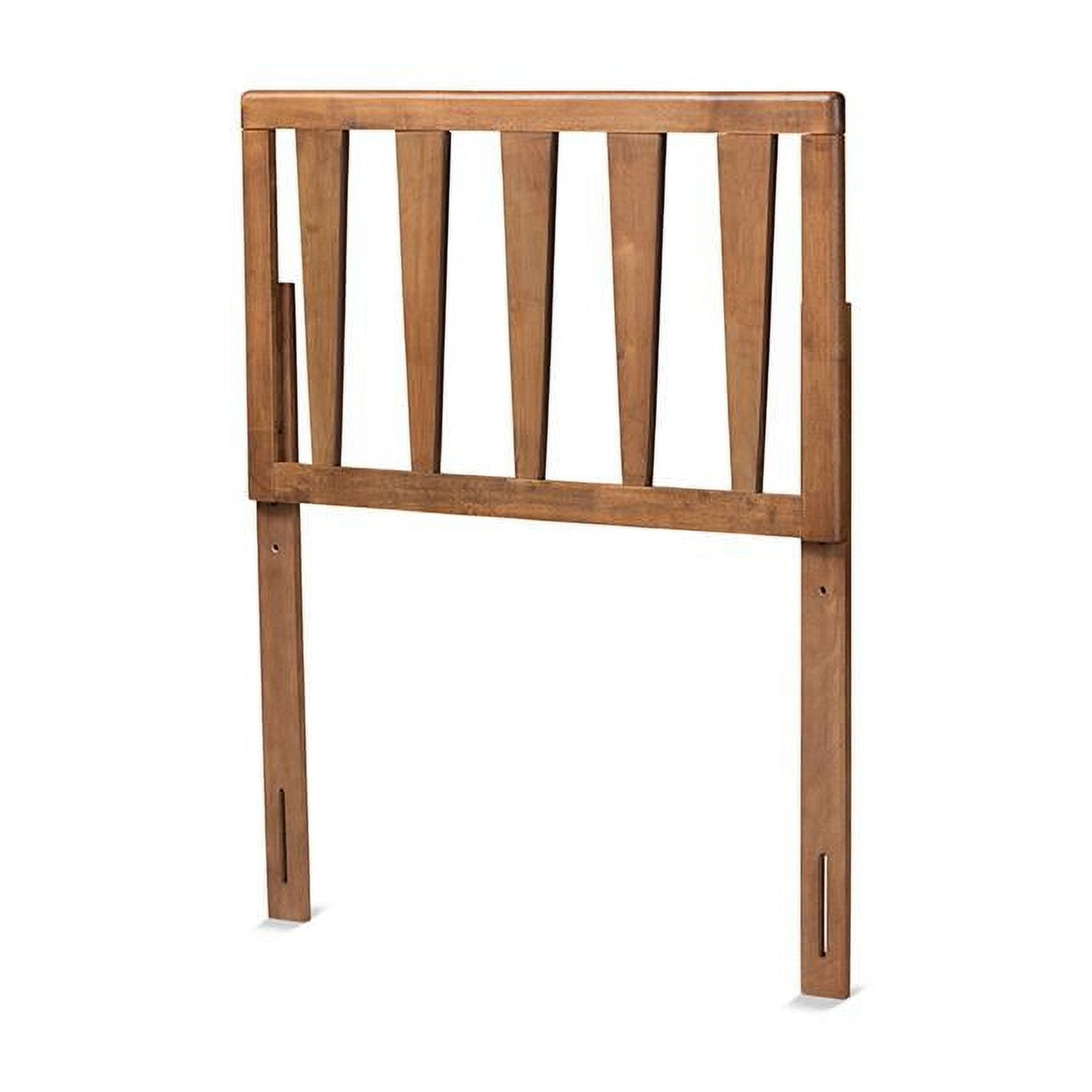 Duncan Walnut Wood Twin Size Geometric Headboard