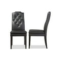 thumbnail image 1 of Baxton Studio Dylin Modern and Contemporary Black Faux Leather Button-Tufted Nail heads Trim Dining Chair (Set of 2), 1 of 4