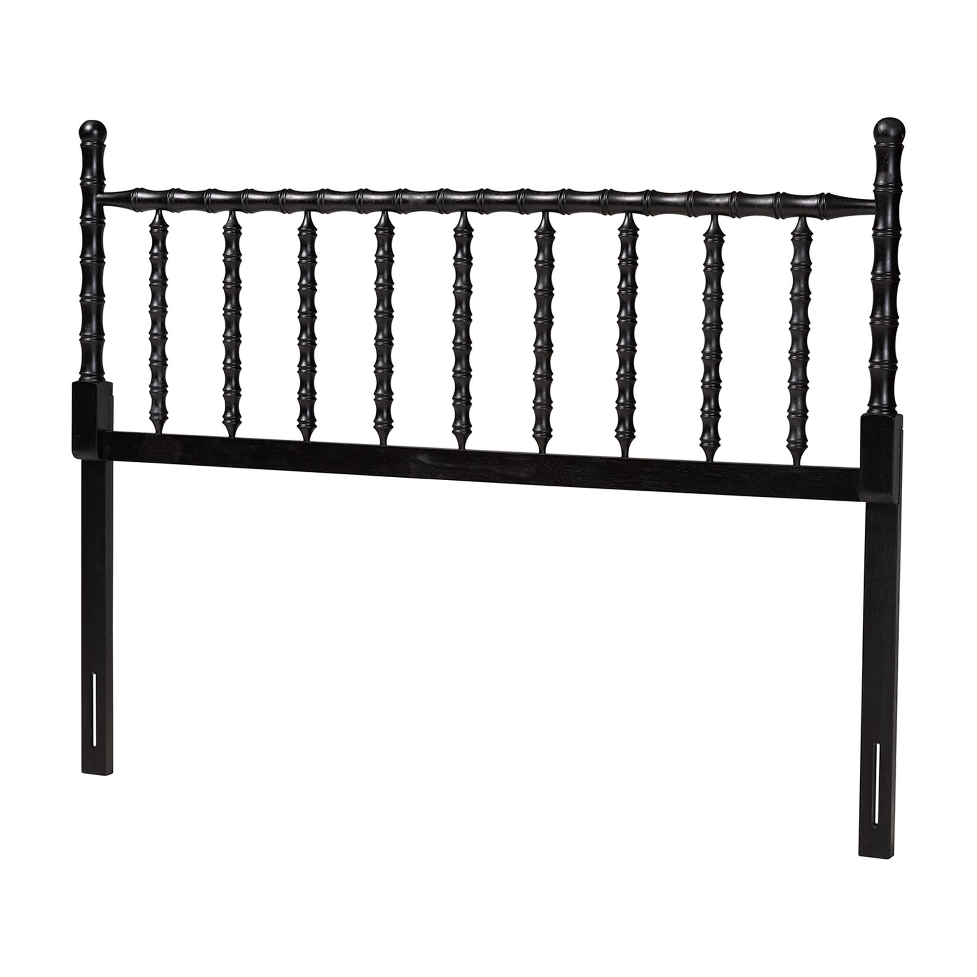 Baxton Studio Edaline Traditional Headboard, Queen, Black