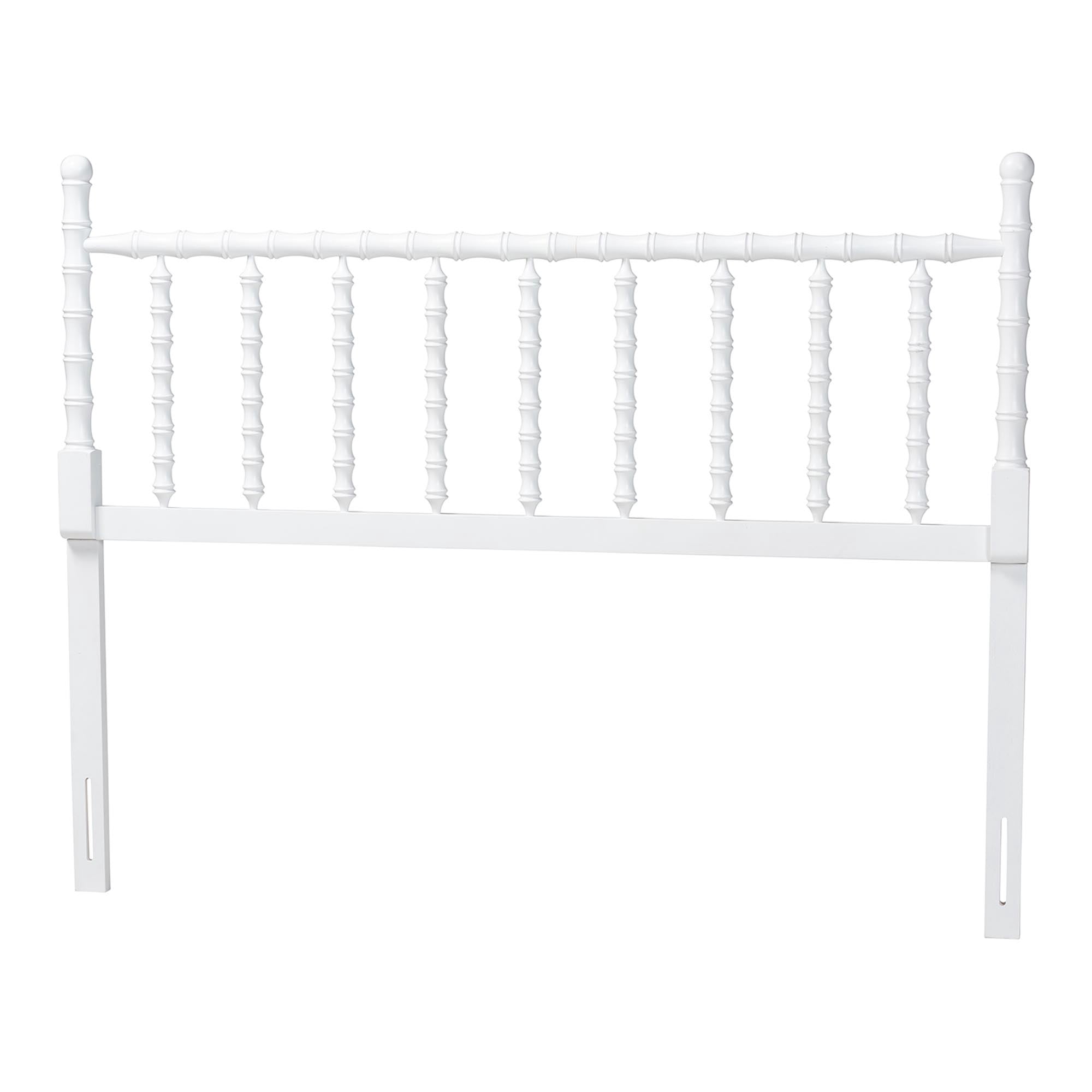 Baxton Studio Edaline Traditional Headboard, Queen, White