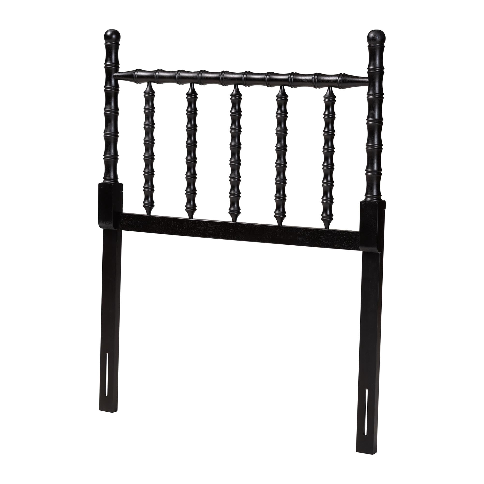 Baxton Studio Edaline Traditional Headboard, Twin, Black