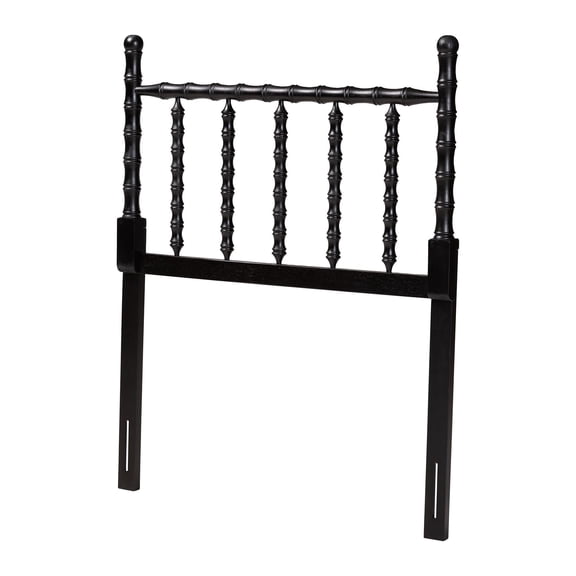 Baxton Studio Edaline Traditional Headboard, Twin, Black