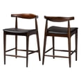 thumbnail image 1 of Baxton Studio Eira Counter Stool Set of 2- Wood Frame Counter height Chair, 1 of 6