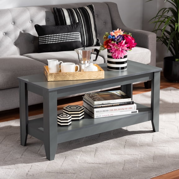 Baxton Studio Elada Modern and Contemporary Grey Finished Wood Coffee Table, Gray