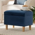 thumbnail image 1 of Baxton Studio Elias Modern Ottoman, Navy Blue, 1 of 7