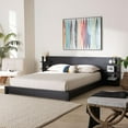 Baxton Studio Elina Modern Platform Bed, Queen, Ebony Black