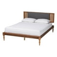 thumbnail image 1 of Baxton Studio Eliseo Fabric/Wood Full Size Platform Bed in Dark Gray/Brown, 1 of 9