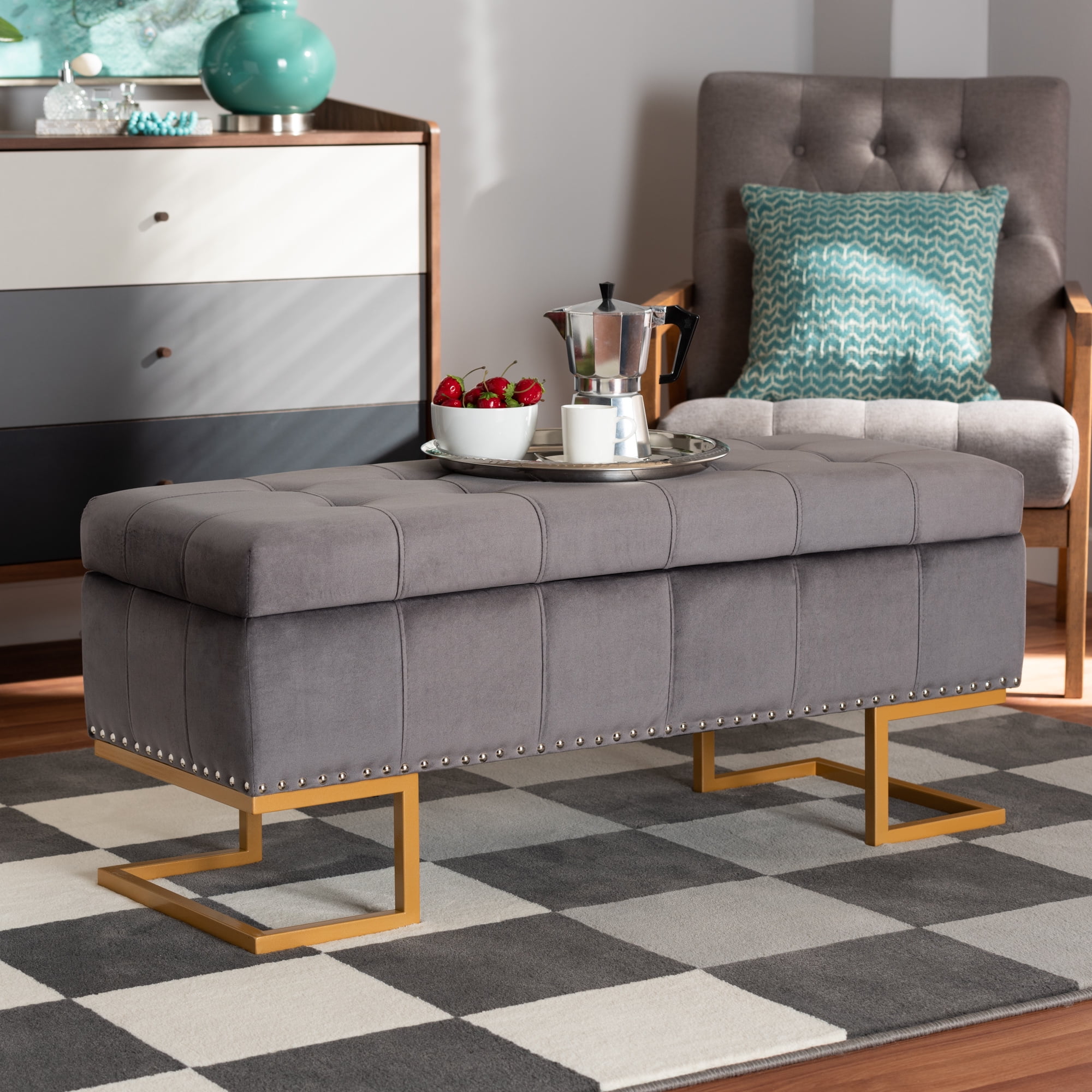 Glam storage ottoman discount