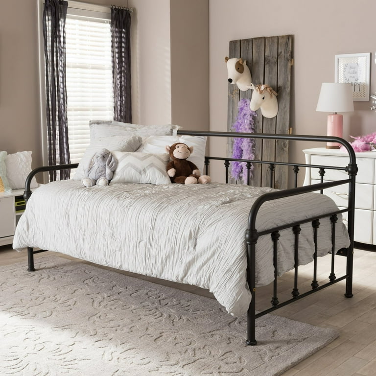 Baxton Studio Elsie Vintage Industrial Black Finished Metal Daybed Baxton Studio Elsie Vintage Industrial Black Finished Metal Daybed
