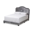ACME Venacha Upholstered Platform Queen Bed, Gray Fabric - Walmart.com