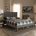 thumbnail image 1 of Baxton Studio Ash Walnut Brown Finished Wood King Size Platform Bed, 1 of 11