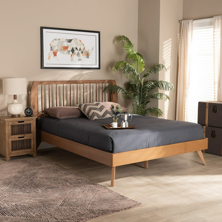Baxton Studio Emiko Modern and Contemporary Walnut Brown Finished Wood Full Size Platform Bed Baxton Studio Emiko Modern and Contemporary Walnut Brown Finished Wood Full Size Platform Bed