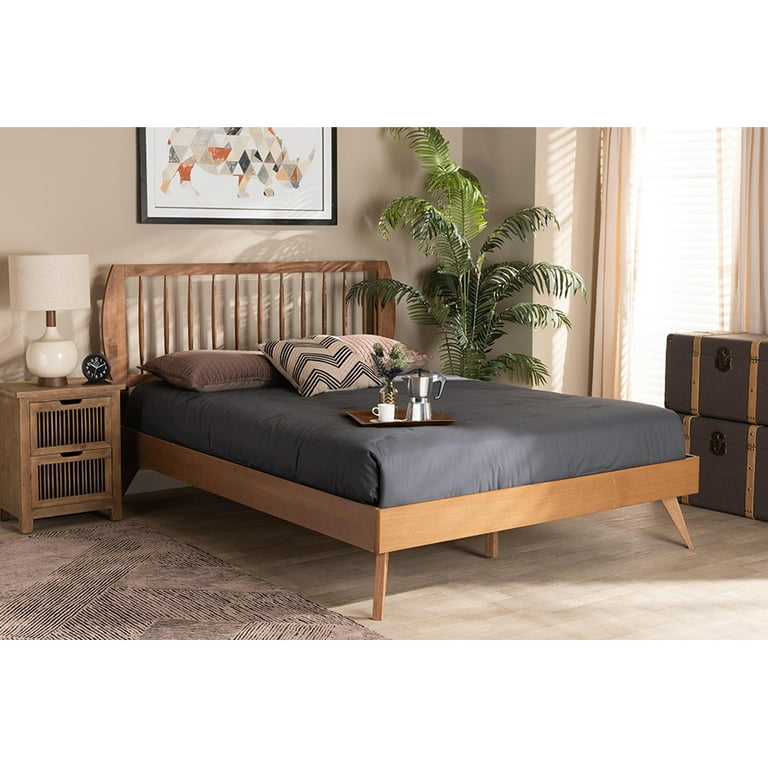 Baxton Studio Emiko Modern and Contemporary Walnut Brown Finished Wood King Size Platform Bed Baxton Studio Emiko Modern and Contemporary Walnut Brown Finished Wood King Size Platform Bed
