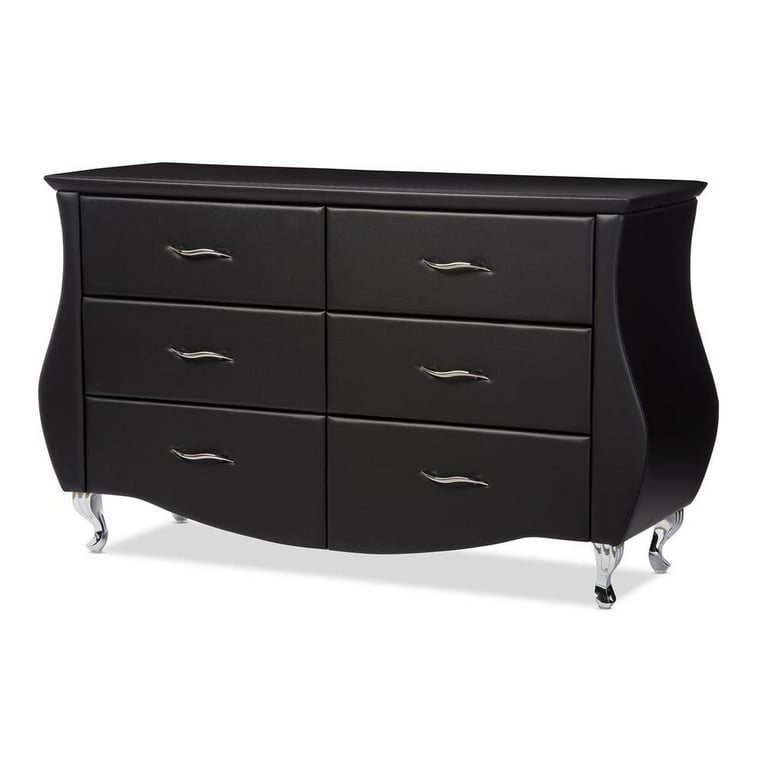 Baxton Studio Enzo Modern and Contemporary White Faux Leather 6-Drawer Dresser Baxton Studio Enzo Modern and Contemporary White Faux Leather 6-Drawer Dresser