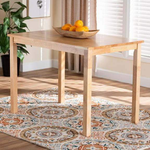 Baxton Studio Eveline Modern Natural Brown Finished Wood 43-Inch Dining Table