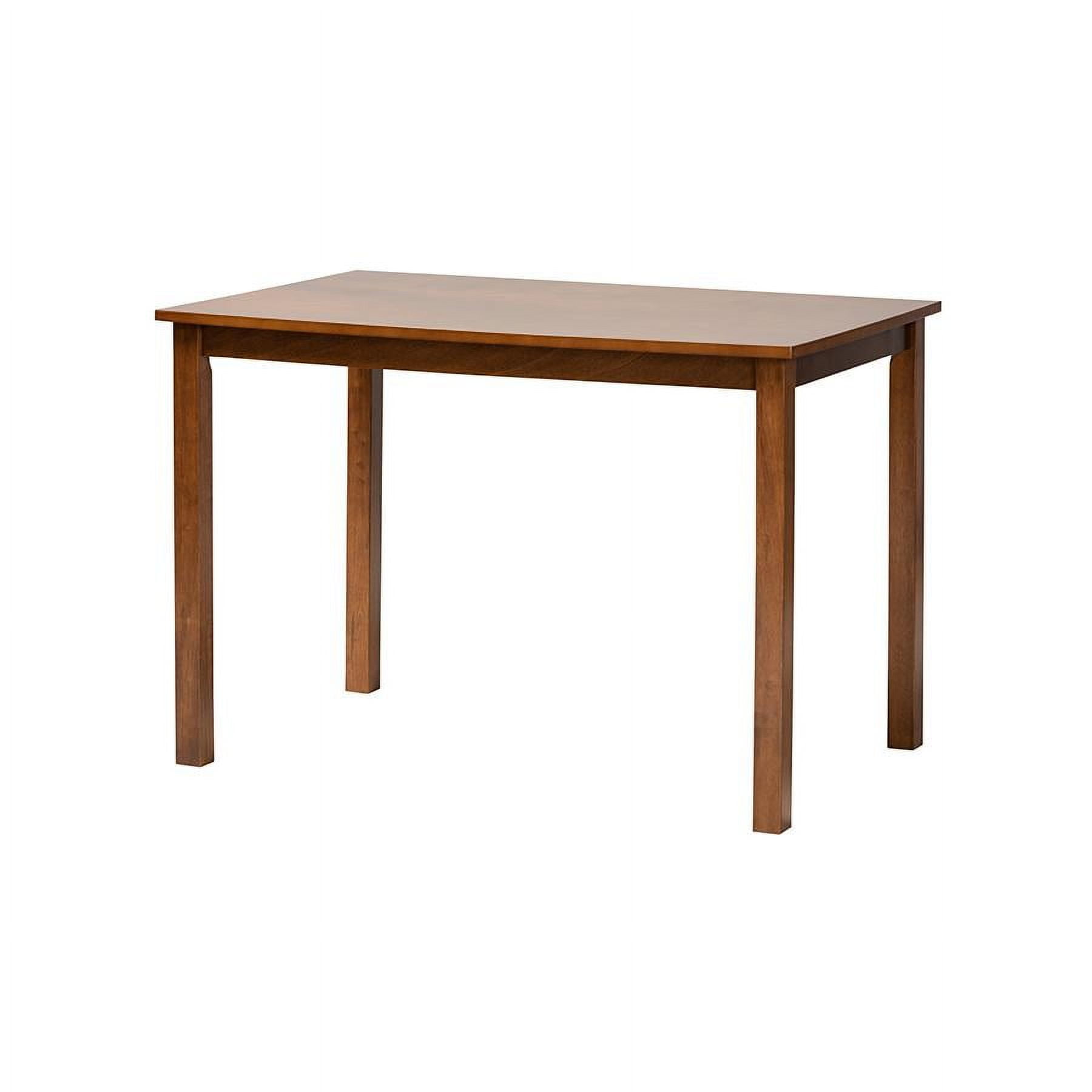 Eveline Walnut Brown Wood 43-Inch Rectangular Dining Table