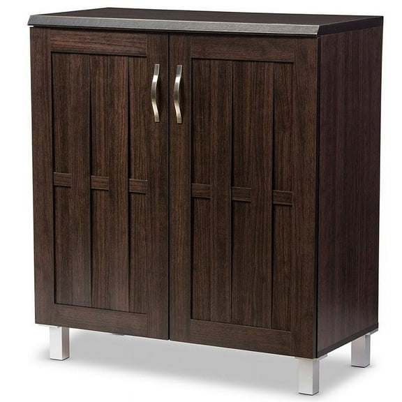 Baxton Studio Excel Modern and Contemporary Dark Brown Sideboard Storage Cabinet