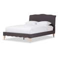 thumbnail image 1 of Baxton Studio Fannie French Classic Modern Style Dark Grey Polyester Fabric Platform Bed, Multiple Sizes, 1 of 9