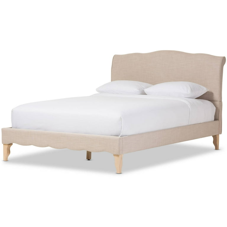 Baxton Studio Fannie French Classic Modern Style Beige Linen Fabric Full Size Platform Bed Baxton Studio Fannie French Classic Modern Style Beige Linen Fabric Full Size Platform Bed