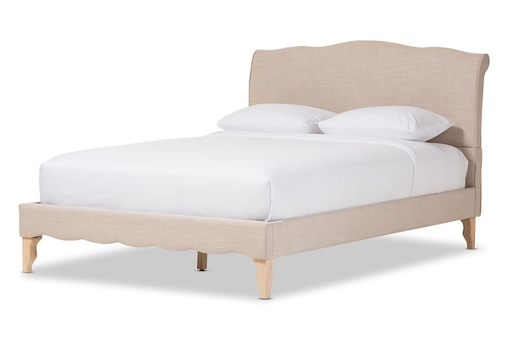 Baxton Studio Fannie French Classic Modern Style Beige Linen Fabric King Size Platform Bed Baxton Studio Fannie French Classic Modern Style Beige Linen Fabric King Size Platform Bed