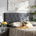 thumbnail image 1 of Baxton Studio Felix Modern and Contemporary Grey Velvet Fabric Upholstered Full Size Headboard, 1 of 8